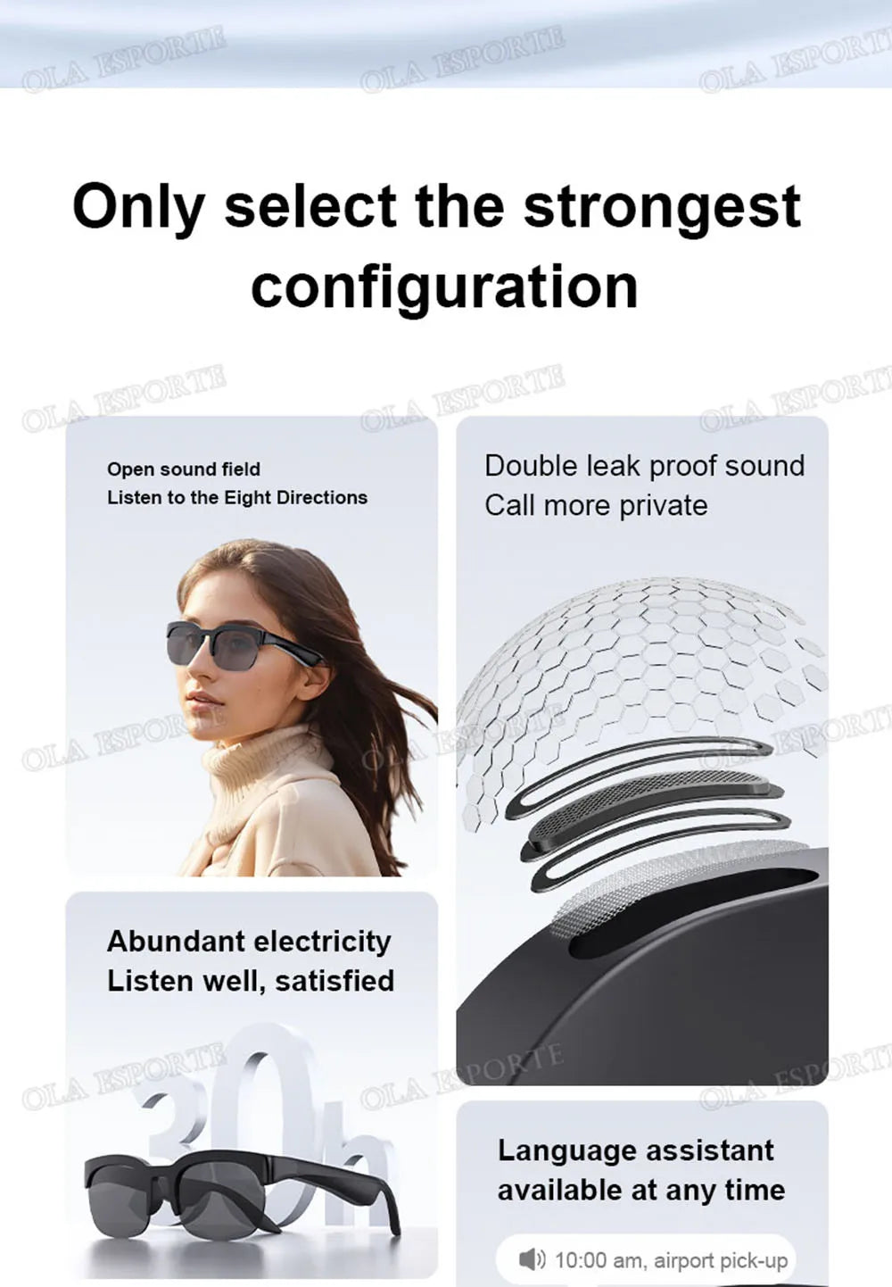 New Camera Control Smart Glasses 2026 Music Sunglasses Headphones Wireless Bluetooth Call Headset HIFI Audio glasses For Android