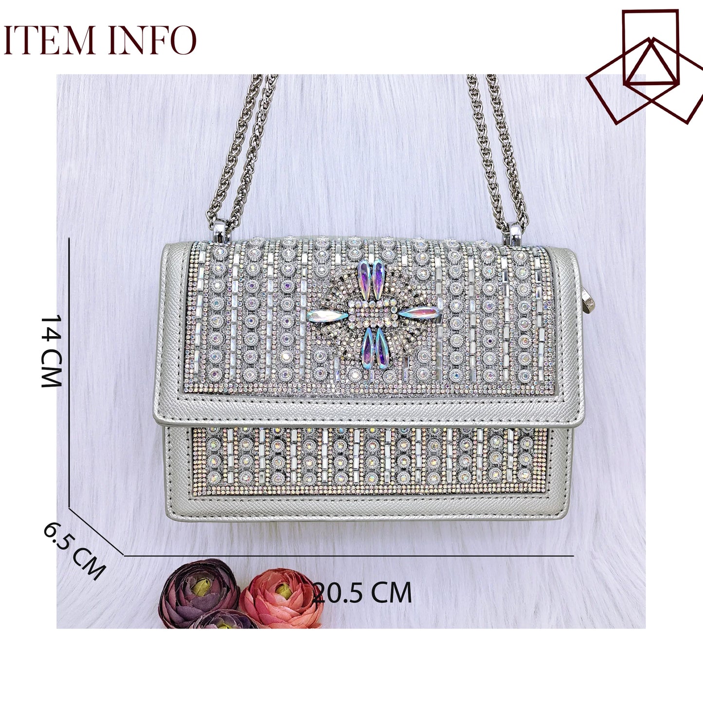 QSGFC High Quality Women's Pumps And Bag Silver Color Full Of Rhinestones High-Grade Materials For Nigerian Wedding Party
