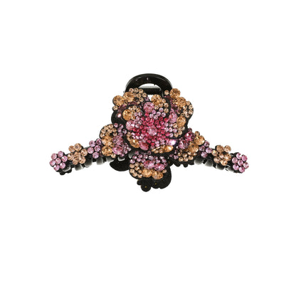 AWAYTR New Flower Hair Claws Clips Hairpins For Girls Women Fashion Rhinestone Hairgrip Barrettes Hair Crab Hair Accessories