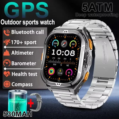 Luxury AMOLED Smartwatch Real GPS 5ATM Waterproof Smart Watch Electronic Clock Sports Wrist Digital Watches for Man Android 2026