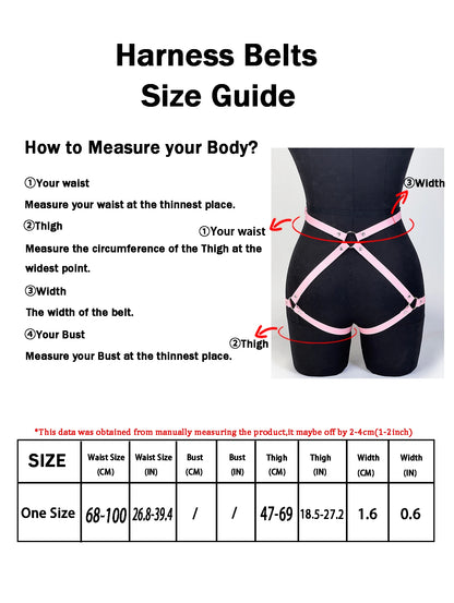 Women Fashion Belt Adjustable Street Style  Leg Harness Belt Thigh Garter Gothic Casual Wild Decoration Belts Clothing Accessory