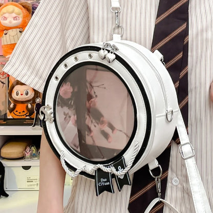 2026 New Sweet Y2k Aesthetic Shoulder Bags Women Kawaii Fashion Casual Backpacks Trendy transparent Travel Crossbody Ita Bags