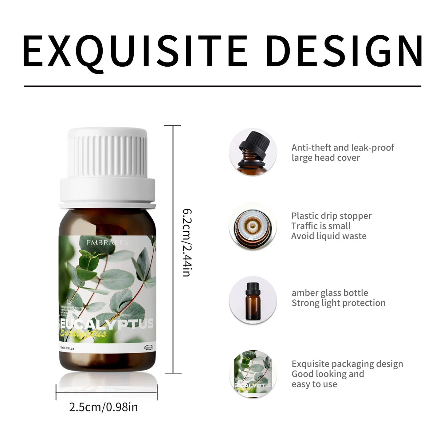 Pure Eucalyptus Essential Oils|100% Natural Eucalyptus Oil|For Hair Care, Home Diffusers, Aromatherapy