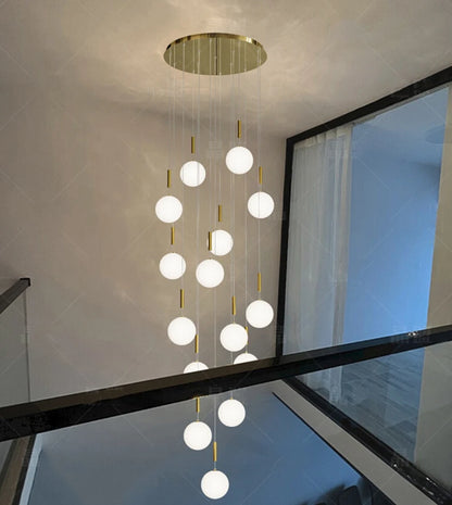 Modern Stair Chandelier Pendant Lights Indoor Lighting Ceiling Lamp Hanging Light LED Chandeliers for Living Room Indoor Lightin