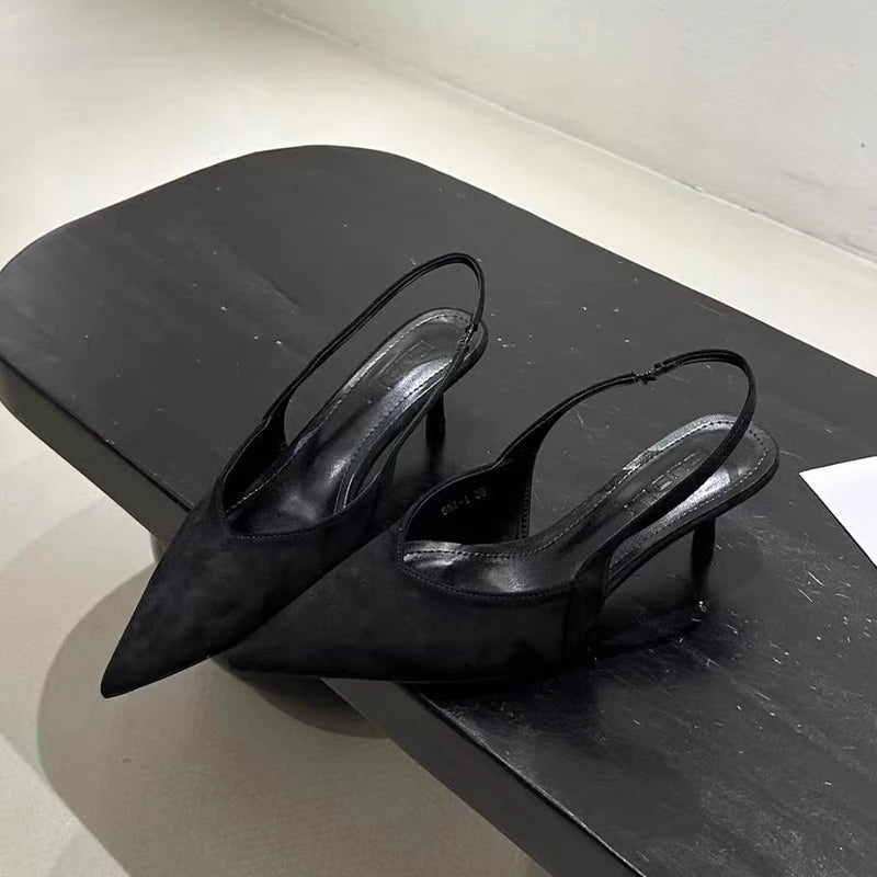 Luxury High Heels Sandals Women Sexy Pointed Toe Shoes for Woman Slippers New Party Shoes Pumps Elegant Slides Mujer Zapatos