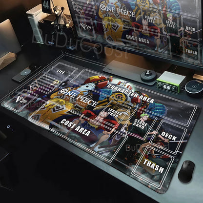 One Piece Zoro Luffy Card Battle Mat Opcg Single Player Board Game Card Battle Cards Pad 60X35cm Playmat PC Extended Mousepad