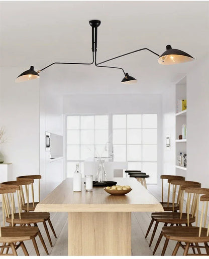 Industry Ceiling Lamp Nordic Black Spider Light Led Iron Black Ceiling Light for Home Decor Living Room Led Chandeliers Lights