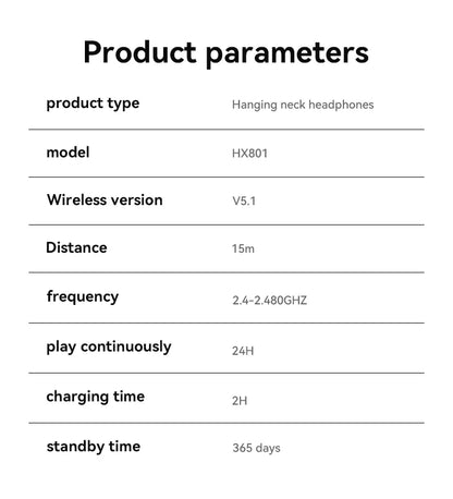 Neckband Wireless Earphone HX801 Bluetooth Earbuds Noise Cancelling Waterproof Headset In Ear Headphones for Xiaomi