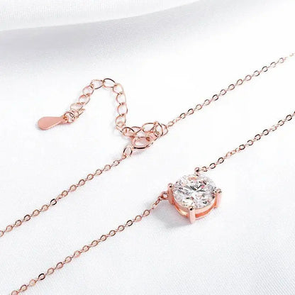 TY 925 Sterling Silver Moissanite Women's Necklace 1-5 Carat Moissanite Three Colors D Color With Certificate Fine Ewelry Gift