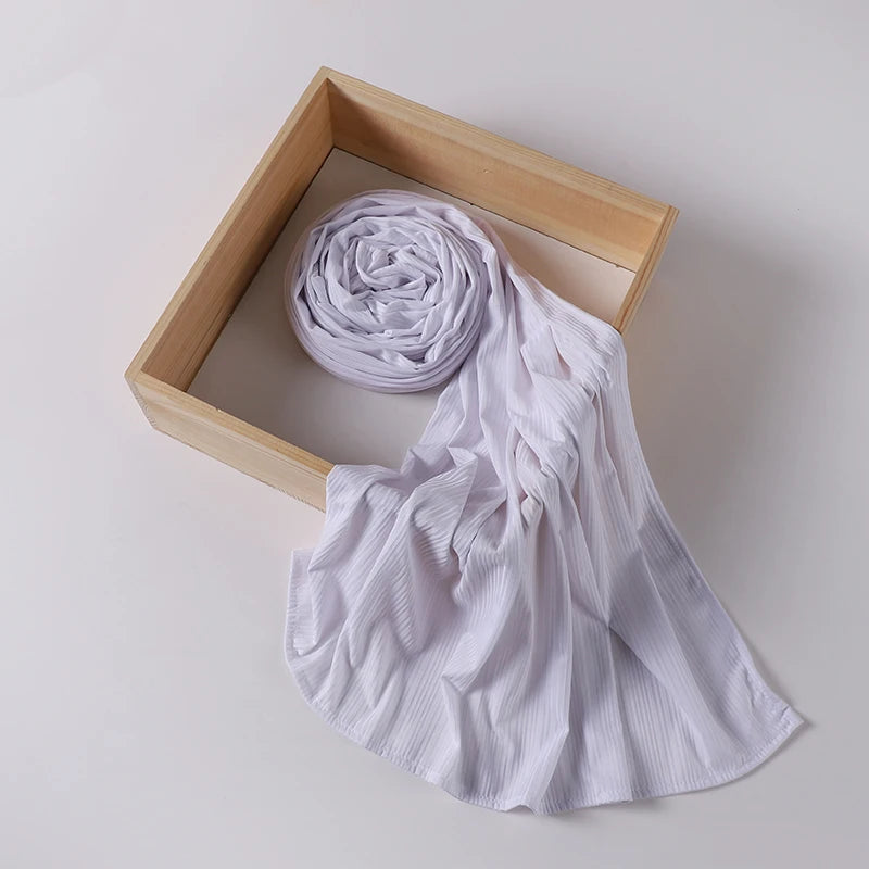Ribbed Jersey Hijab Muslim Plain Scarf Crepe Hijab Scarf Soft Islamic Shawls Wraps Headband Voile Femme Musulman