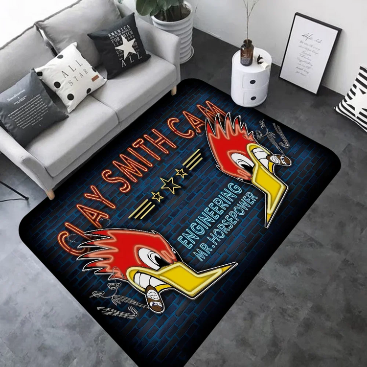 Mr H-Horsepower Clay Smith Door Mat Washable Non-Slip Living Room Sofa Chairs Area Mat Kitchen Bedside Area Rugs