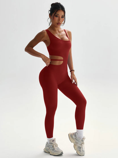 Beautiful back design, sexy one-piece yoga leggings, suitable for women's breathable quick-dry sports bodysuits