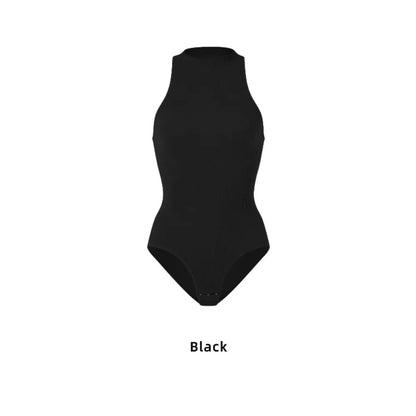 Women's SleevelessOuterwear withA Bottom Layer and Buckle for BodyShaping and Abdominal Compression One-piece T-shaped Shapewear