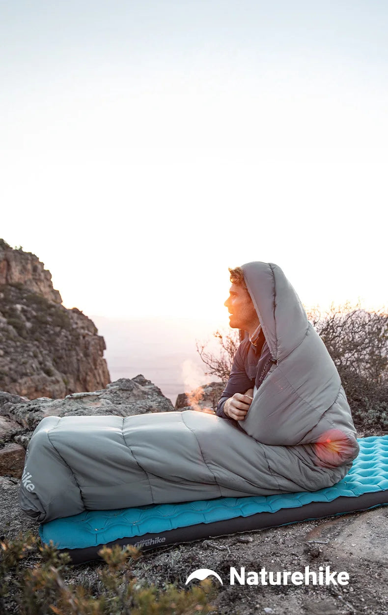 Naturehike Camping Sleeping Bag with Hood 3 Seasons Sleeping Bag Warm Lightweight Waterproof Outdoor Envelope Sleeping Bags