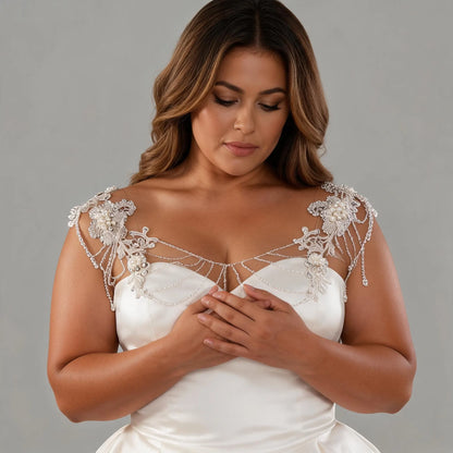 Bridal Jewelry Diamond Shoulder Chain Crystal Necklace Bolero Bridal Covered Body Chain Wedding Accessories Women Shrugs SG10