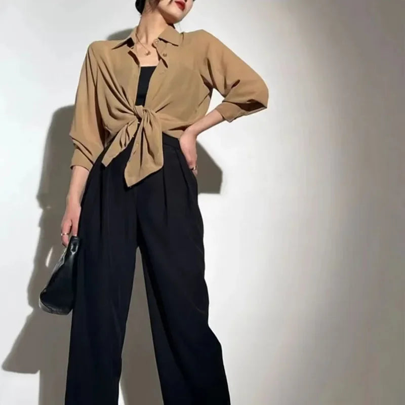 SMVP Chiffon Blouse for Women 2025 New Summer Sheer Mesh Long Sleeve Sun Protection Shirts Korean Fashion Office Lady Shirt Tops