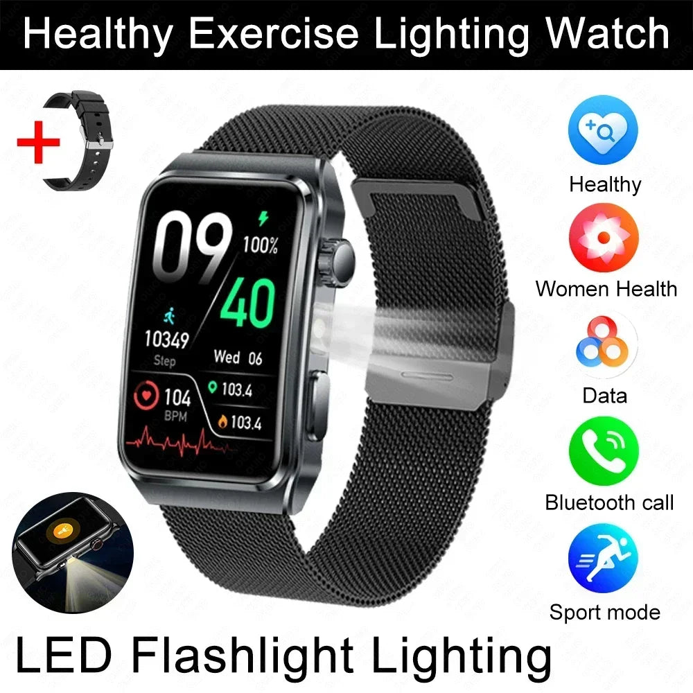 2025 New Nursing Grade ECG+PPG Pulse therapy Smartwatch Men Blood lipid Uric acid Bluetooth call Health Bracelet For Android iOS