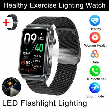 2025 New Nursing Grade ECG+PPG Pulse therapy Smartwatch Men Blood lipid Uric acid Bluetooth call Health Bracelet For Android iOS