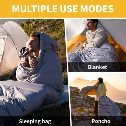 Naturehike CW400 CW700 Sleeping Bag Lightweight Duck Down Winter Thick Warm Ultralight Outdoor Hiking Camping Travel Equipment