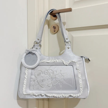 Original Corduroy Satin Lace Ribbon Daily Shoulder Bags Women's Bag Handbags for Women Cute Tote Bags for Women