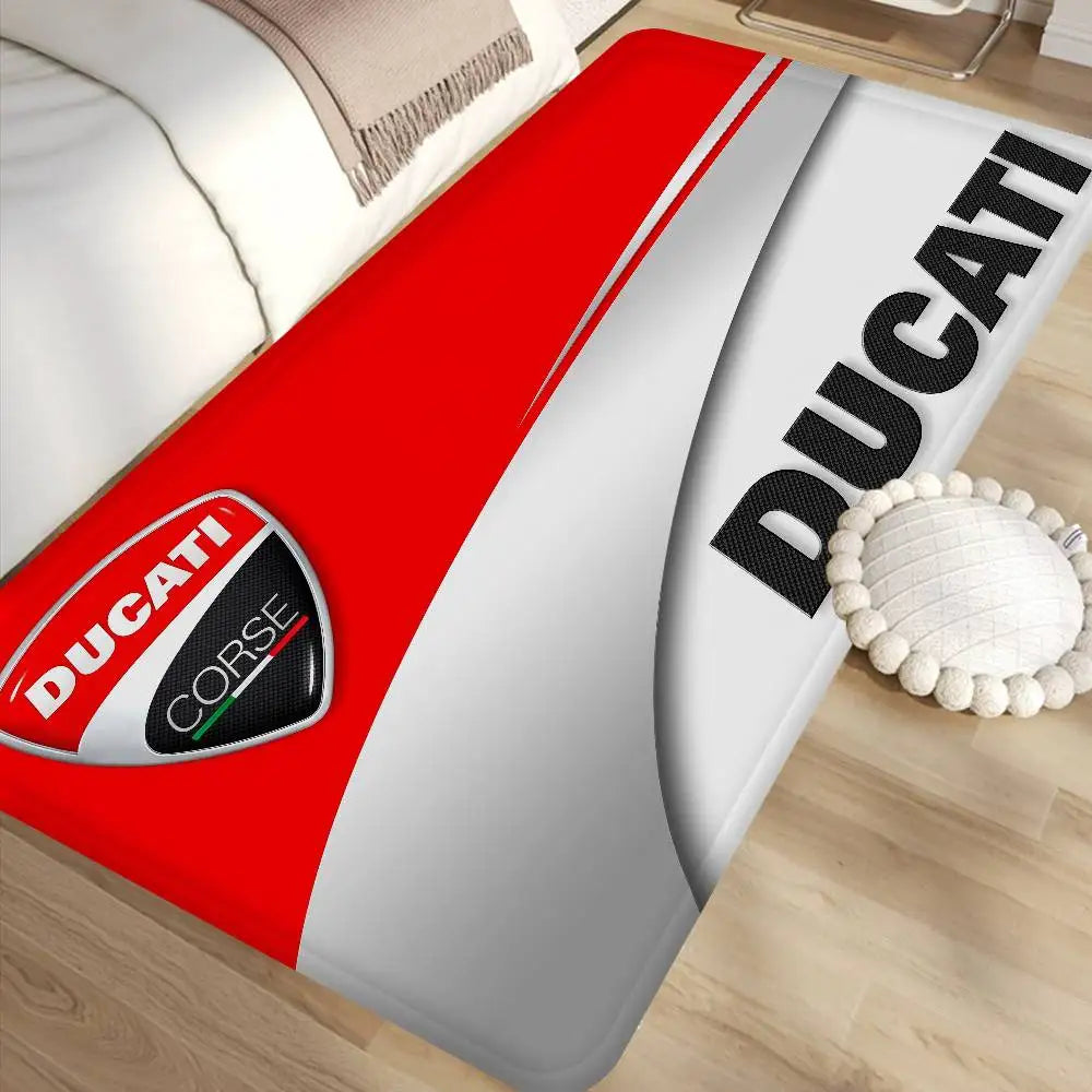 D-Ducati Motorcycle LOGO Floor Mat Rectangle Anti-slip Home Soft Badmat Front Door Indoor Outdoor Mat Welcome Doormat