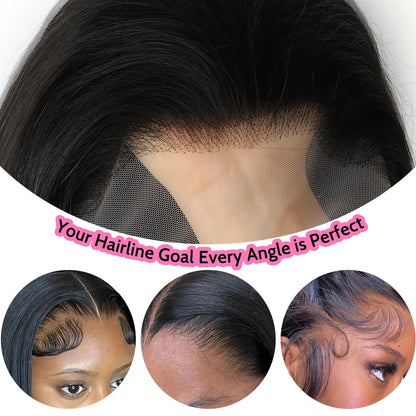ISEE HAIR 13x6 HD Lace Frontal Wigs Human Hair Straight Full Lace Front Wigs For Women Pre-plucked Transparent Lace Wigs On Sale