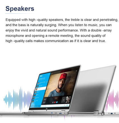Portable 2 in 1 Touch Screen Notebook Intel i7-8500Y Windows 11 Tablet PC Computer 8GB RAM 1TB SSD 360° Flip 11.6" Study Laptop