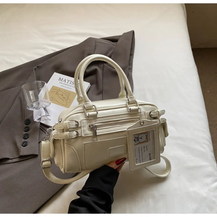 Stylish Design Glossy PU Sqeare Shoulder & Crossbody Bags Solid Zipper Hot Trendy Designer Style Handbags for Women 2025 New