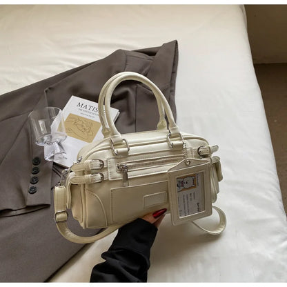 Stylish Design Glossy PU Sqeare Shoulder & Crossbody Bags Solid Zipper Hot Trendy Designer Style Handbags for Women 2025 New