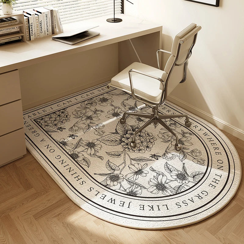 VIKAMA Computer Chair Non-Slip Mat Bedroom Dresser Chair Foot Mat Study Swivel Chair Floor Protection Mat Under Desk Carpet