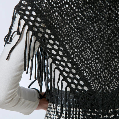 Hot Sale Knitted Cotton Tassels Shawls Scarf Woman Soft High Quality Wraps Ladies Travel Beach Cape Femme Hollow Fashion Scarves