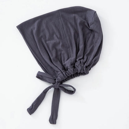 82 Colors Tie-Back Undercaps Fashion Women's Inner Hijab Muslim Cap Bonnet Plain Islamic Cotton Spandex Jersey DEW Underscarf