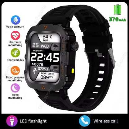 2026 New Rugged Military GPS Smart Watch Men Bluetooth Call Health Monitoring Sports 5ATM Waterproof Smartwatches Man Pk HW12
