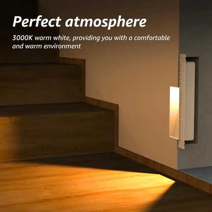 SCON Recessed Step Light LED Rectangle Skirting Wall Light Invisible Stair Lights Indoor Trimless Design For Hallway Stairway