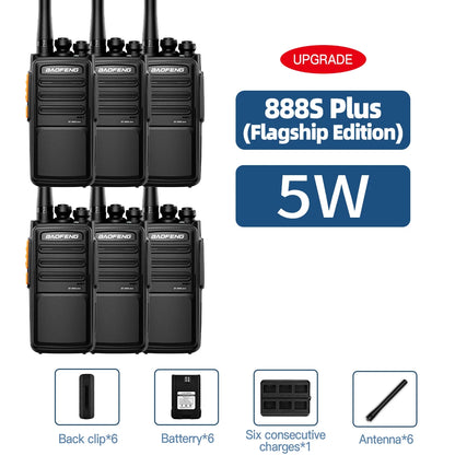 BAOFENG BF-888S Plus PMR446 License Free Two Way Radio Portable Walkie Talkie VOX Micro USB Rechargeable For EU Family Team Use
