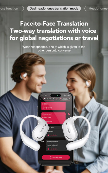 ERAZER XT66PRO Bluetooth Earphones ASMR Headsets DIY APP AI Translator Earbuds Wireless Headphones 13 Hours Long Life Display