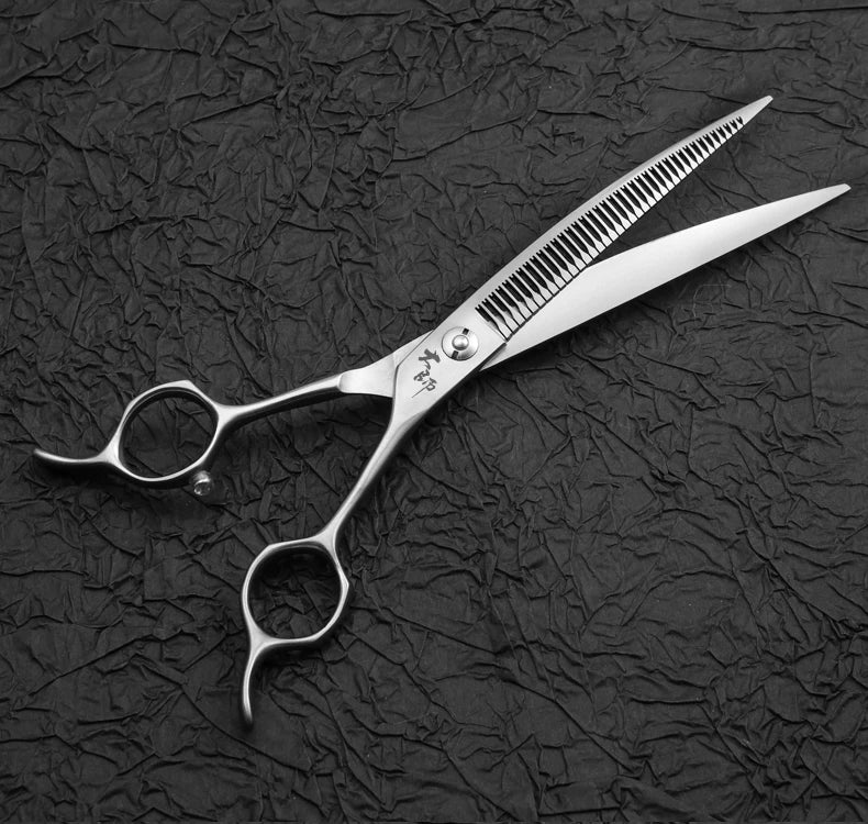 Fenice Master Series 7.25 Inch Multi-Functional Pet Dog Grooming Magic Scissors Curved Chunker Shears Tools JP440C 75%-80% Trim