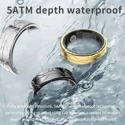 2026 Smart Ring Health and Sleep Tracker Heart Rate Blood Oxygen Monitor Brush Video 5ATM Waterproof Multi Sports Men Women Ring
