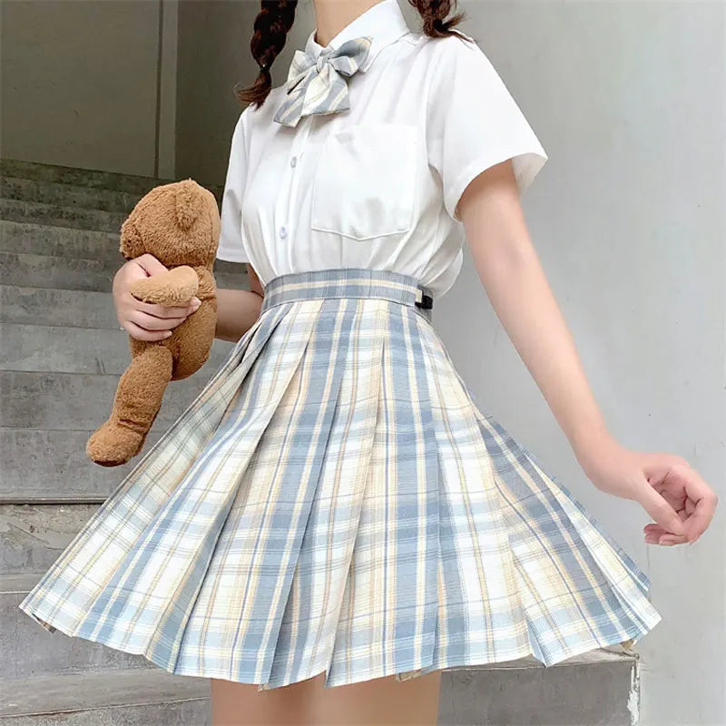 Japanese Bow Tie Skirt Set Student Pleated Skirt Jk Uniform Korean School Sexy Girl Preppy Style Seifuku Japanese School Uniform