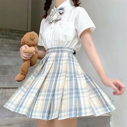 Japanese Bow Tie Skirt Set Student Pleated Skirt Jk Uniform Korean School Sexy Girl Preppy Style Seifuku Japanese School Uniform