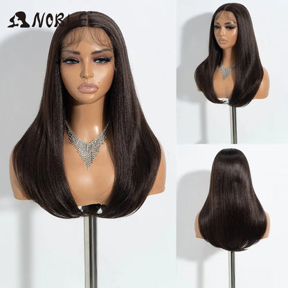 Noble Synthetic Lace Front Wig 22 Inch Straight Baby Hair Bob Wig Platinum Blonde Lace Front Wig Cosplay Glueless Wigs For Women