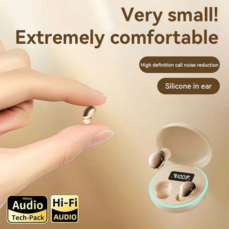 B52-Wireless bluetooth headset small earbuds sleep work sports invisible headphones HD HIFI bass sound quality earphones