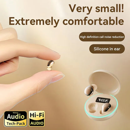 B52-Wireless bluetooth headset small earbuds sleep work sports invisible headphones HD HIFI bass sound quality earphones