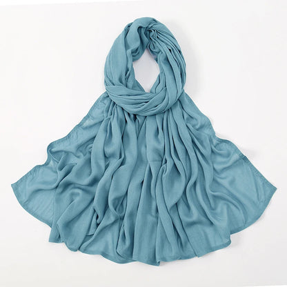 New Big Size Solid Rayon Modal Hijab Scarf Women Muslim Headscarf Wraps Shawl Femme Musulman Headband Islamic Turban 190*85cm