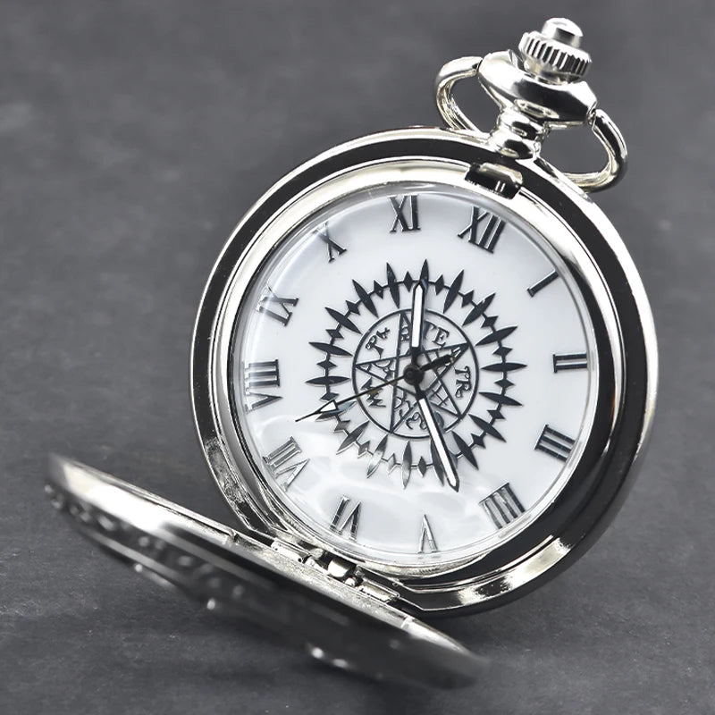Retro Charm Neutral Fashion Hollow Flower Roman Literal Quartz Steampunk Pocket Watch Men's and Women's Necklace Pendant Gift