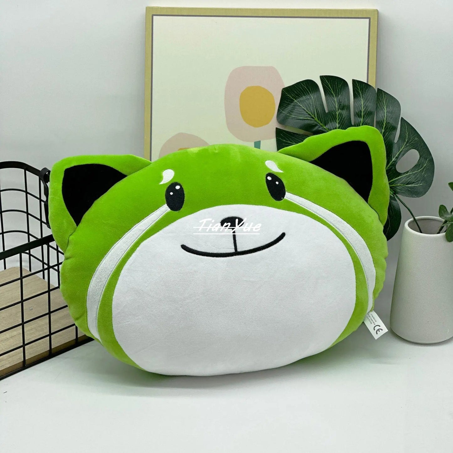 Cute The Weeknd Kiss Land Green dog Pillow Stuffed doll Xmas Soft doll for children's Birthday gift 42cm