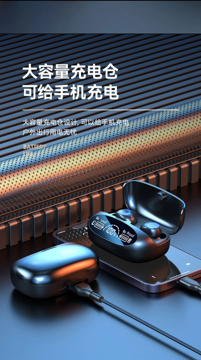 Wireless Bluetooth Earbuds Touch Control Headphones Noise Reduction Power Display Earphones for iPhone In Ear TWS Headset