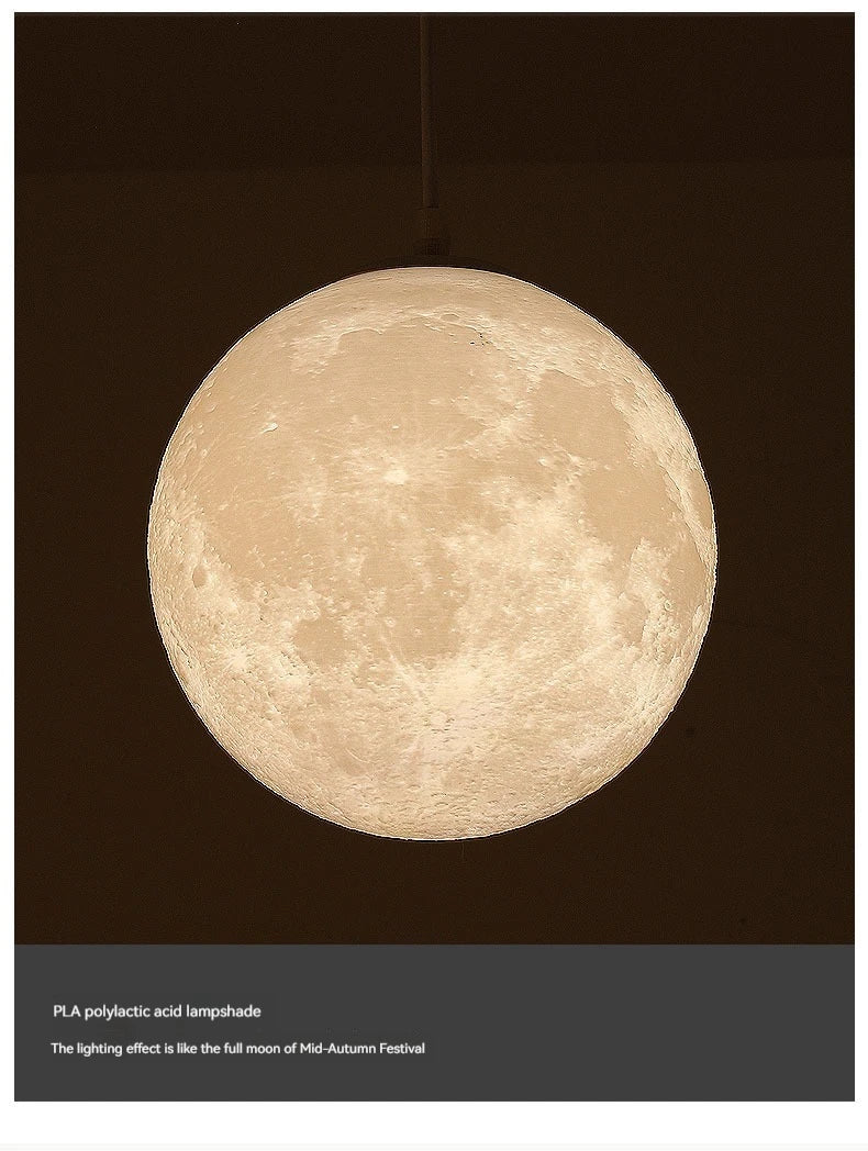 Full Moon Chandelier Pendant Light LED Lamp for Living Dining Room Bedroom Bar Table Lights Hanging Lighting Fixture