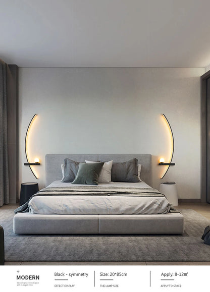 LED Wall Lamp 55/105CM Smart Remote Control Left Right Lighting Wall Sconces Bedroom Bedside Living Room Home Led Lights Lustre