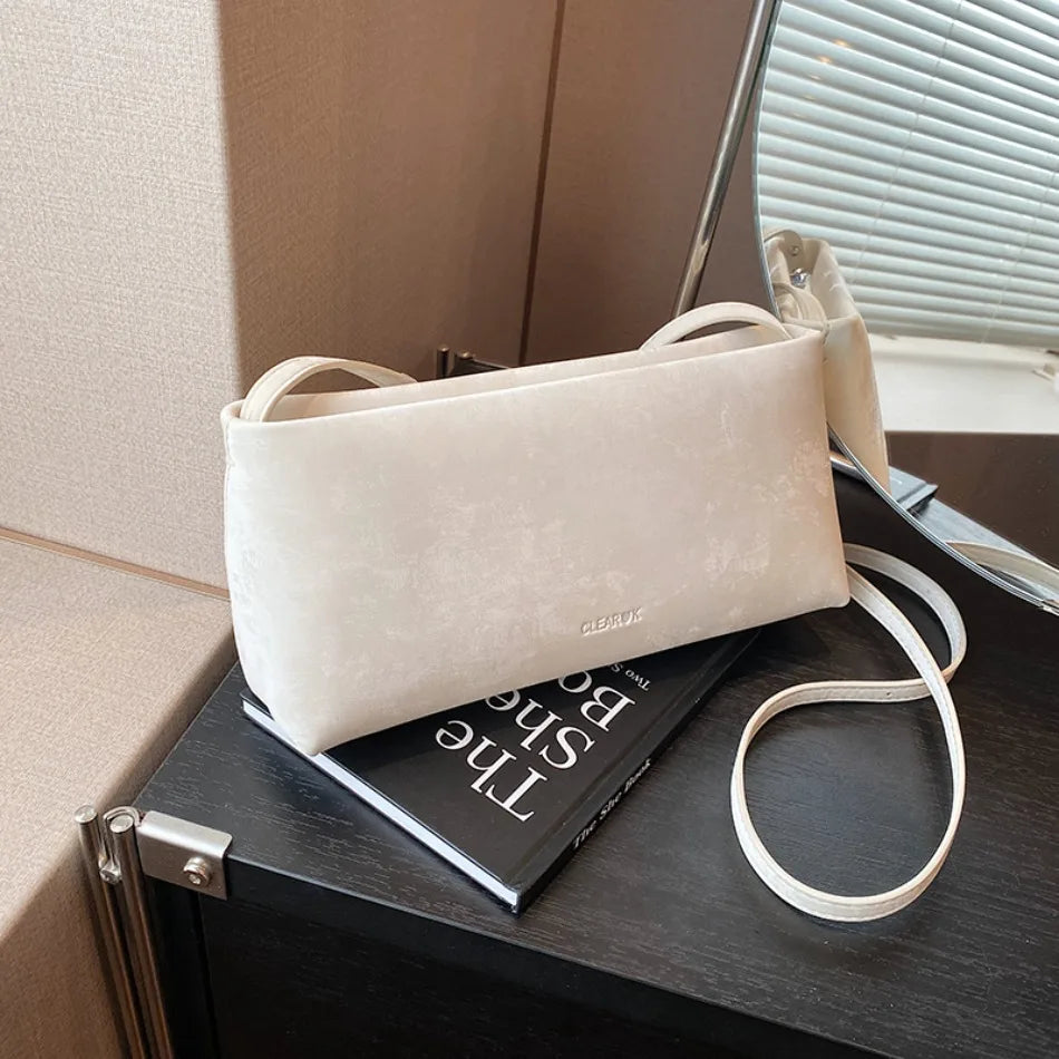 AMYMANG Women Small PU Leather Design Square Underarm Shoulder Bag 2026 New Trendy Crossbody Bag Female Handbags and Purses